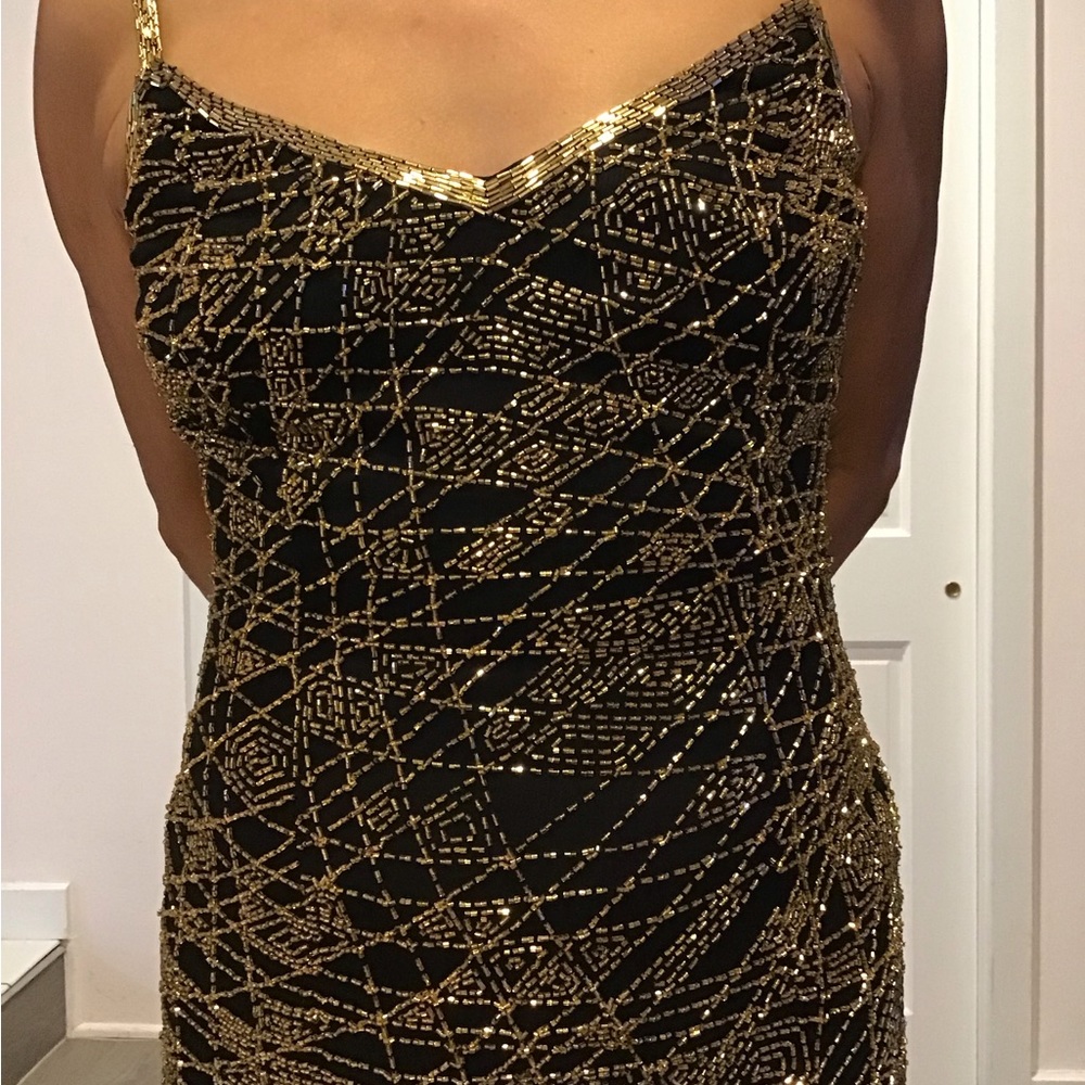 Beaded gown , body enhancing and glamorous